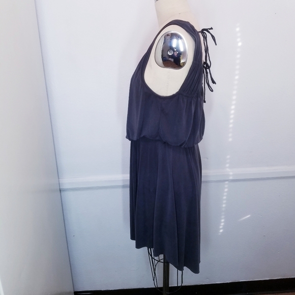 🌸 Free People‎ | Black Tie Flare Dress M - Picture 11 of 14